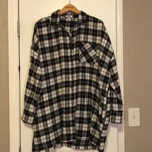 Oversized flannel shirt